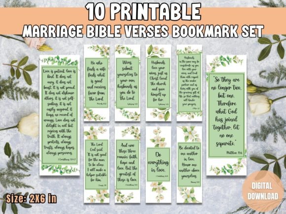 Download Marriage Bible Verses Bookmark Set - Premium Resources