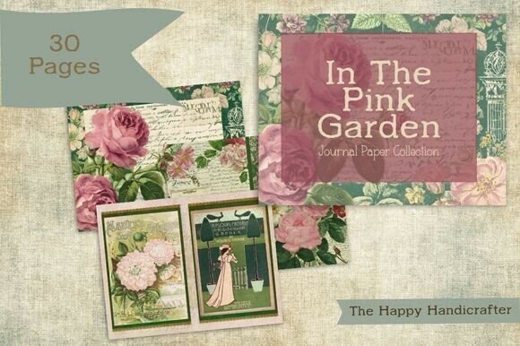 Download Pink Garden Floral Journal Papers - Garden Collection